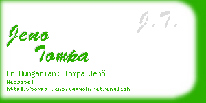 jeno tompa business card